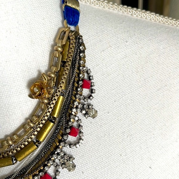 Juicy Couture Rhinestone Multi Chain Statement Necklace - Picture 4 of 7